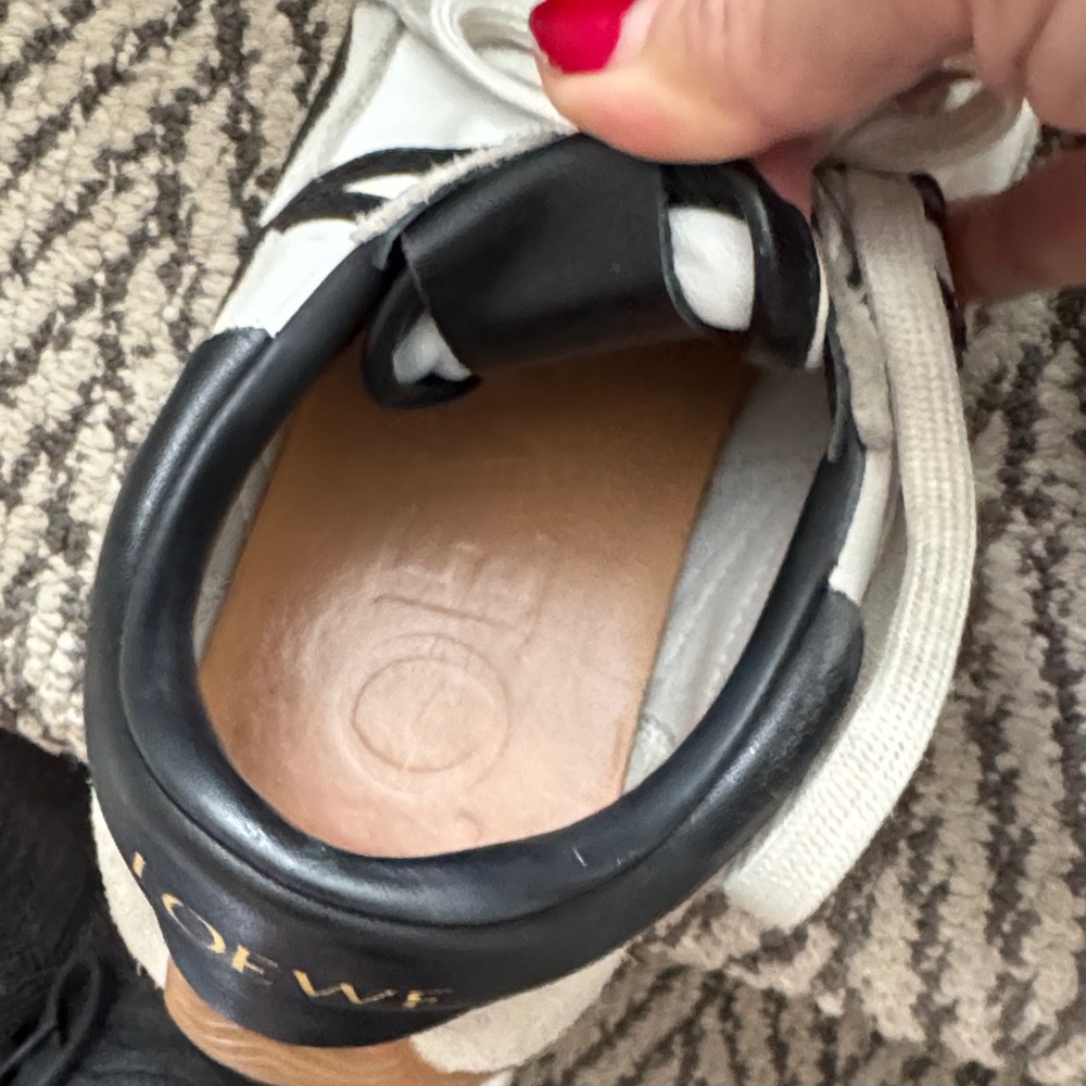 Loewe Women's Black, White, and Tan Sneakers - Picture 6 of 10